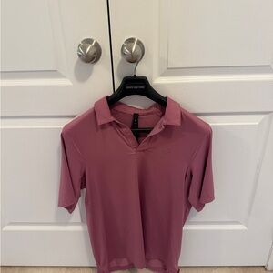 Lululemon Snap Front Performance Short Sleeve Polo Velvet Dust